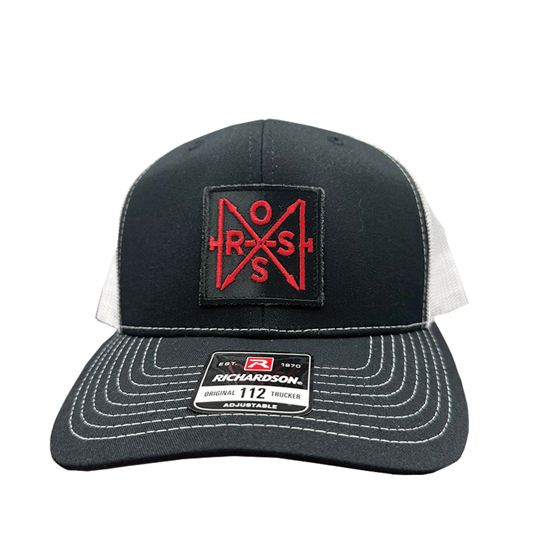 Black X Pattern Hat