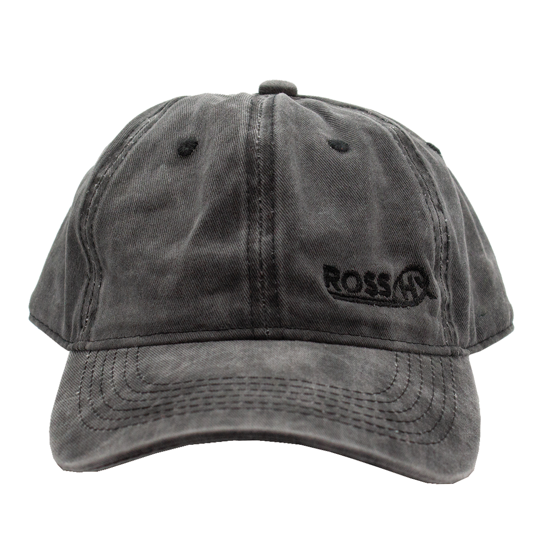 Women's Distressed Black Minimal Logo Hat