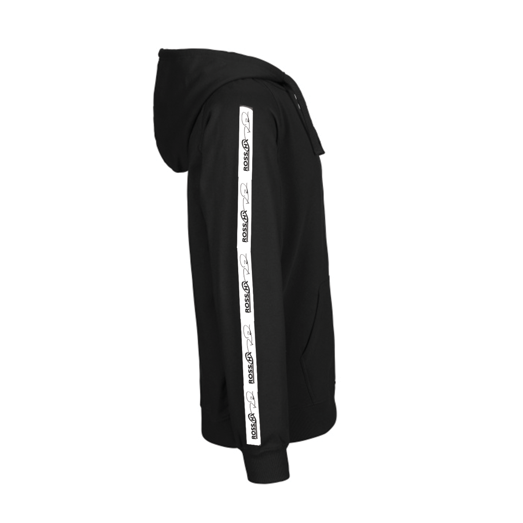 X Pattern Black Hoodie