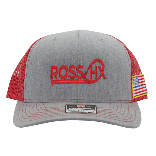 Gray & Red Classic Logo Hat